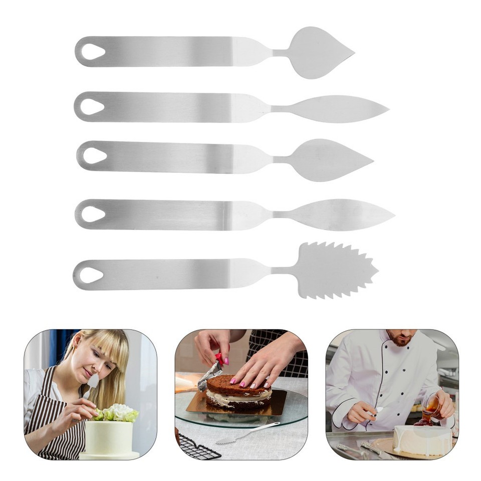 5 Pcs Chocolate Leaf Spatula Decoration Tool Baking Tools for Cake ...