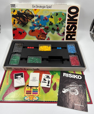 Risiko Ein Strategie Spiel Brettspiel alte große Ausgabe 1982 Parker