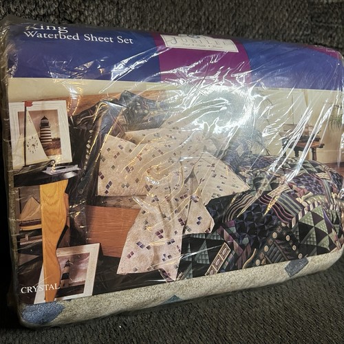 Vintage Sealed Jubilee King Size Crystal Design Waterbed Sheet Set - Picture 7 of 9