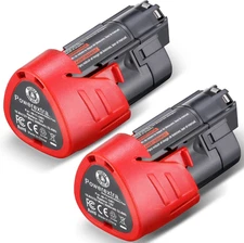 2 Pack 12V 3000mAh Lithium-ion Milwaukee M12 48-11-2411 48-11-2420 48-11-2401 48