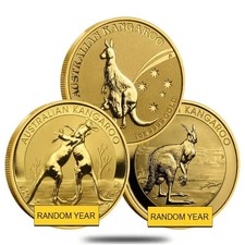 Australian Kangaroo/Nugget 1 oz Gold BU Coin (Random Year) 3478.21 per troy oz