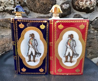 2 x Vintage 1969 Camus Napoleon Cognac Limoges Porcelain 22Kt Book