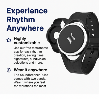 wearable vibrating metronome Amazon.com: Soundbrenner Pulse, Vibrating Metronome for All Musicians and  Instruments, Perfect for Drums, Guitar, Piano and More, Best in Show at  NAMM : Musical Instruments main image 1