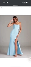 Azazie Leonis Sky Blue Bridesmaid Dress