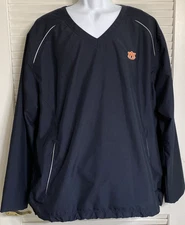 Men's Auburn Tigers Cutter & Buck WeatherTec Pullover Wind Shirt Jacket, XL Blue