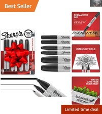 Versatile 6-Pack Permanent Markers: Ideal for School, Office Creative Projects