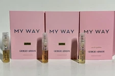 3x Giorgio Armani My Way PARFUM + EDP Sample Spray - 0.04oz/2ml Each New