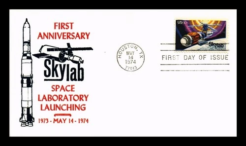 SKYLAB SPACE LABORATORY FDC SCOTT 1529 THERMOGRAPHED CACHET US COVER