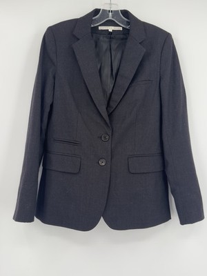 Veronica Beard Womens Gray Virgin Wool Dickey Blazer Jacket Sz 1