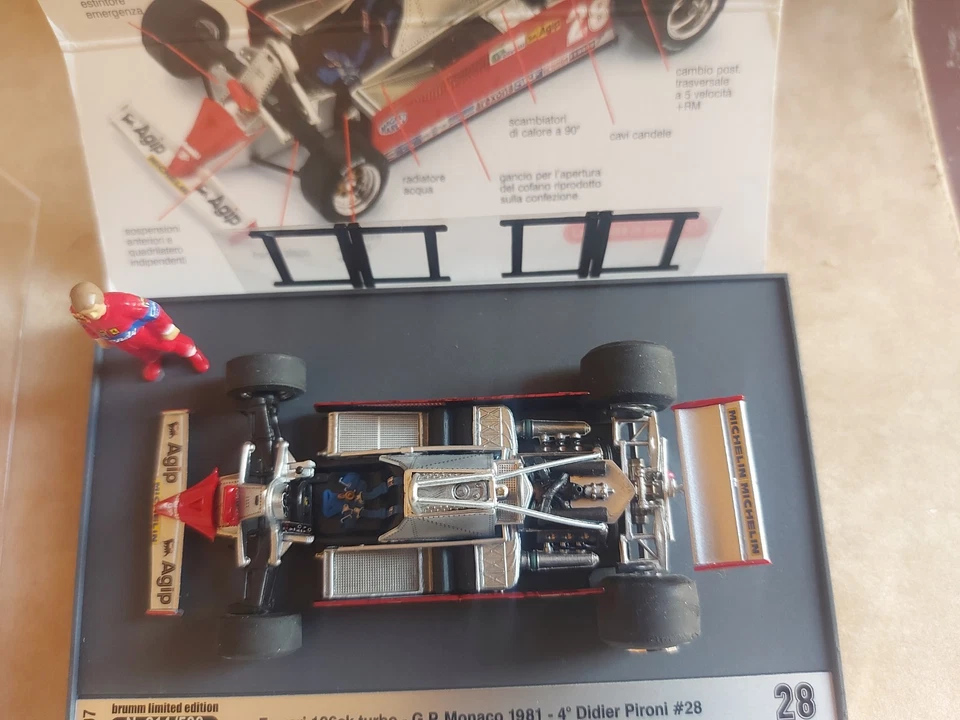 Brumm Ferrari P007 126 CK #28 Didier Pironi GP Monaco 1981 1/43 - 500 PZ. (5672) - Immagine 3 di 4