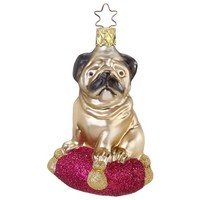 Christbaumschmuck Mops 9,5Cm Inge Glas Manufaktur Hergestellt In Deutschland