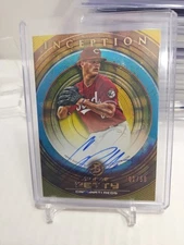 2022 Bowman Inception Chase Petty Prospect Gold Foil Auto /50 #PA-CP Reds