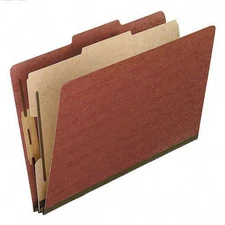 Esselte Pendaflex 2157R Legal Classification Folder - 8.5" X 14" 2/5 Tab -Box 10