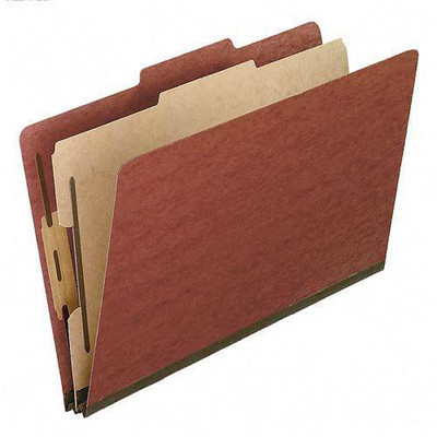 Esselte Pendaflex 2157R Legal Classification Folder - 8.5'' X 14'' 2/5 Tab -Box 10