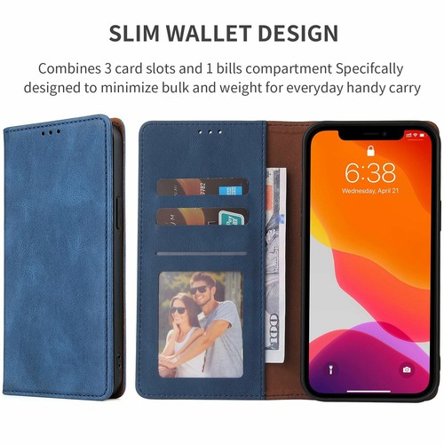 For Samsung S21 S20 FE Note20 Ultra S10 9 8 Plus Wallet Case Leather Flip Cover - Picture 3 of 13