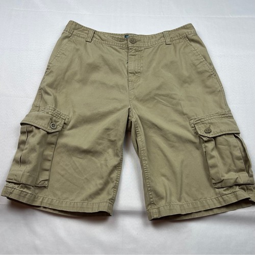 Pantalones Cortos Carga Polo Ralph Lauren Clásicos Chinos Beige Algodón Para Hombre Talla 20