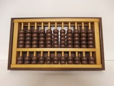 The Bombay Company Abacus With Tray 11 Column 77 Bead Wooden Chinese 1995