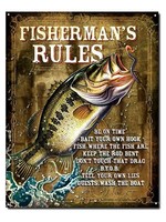 Schild Angelsport Usa Motto Regeln Spruch Poster Fische Angeln 30 X 40 Cm *616 K