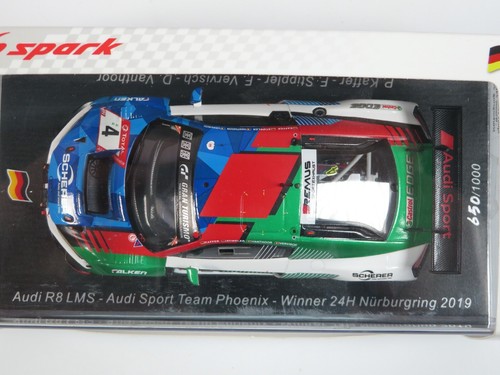 1:43 Spark SG520 Audi R8 LMS Team Phoenix Winner 24h N-Ring 2019 X2 - Imagen 3 de 6