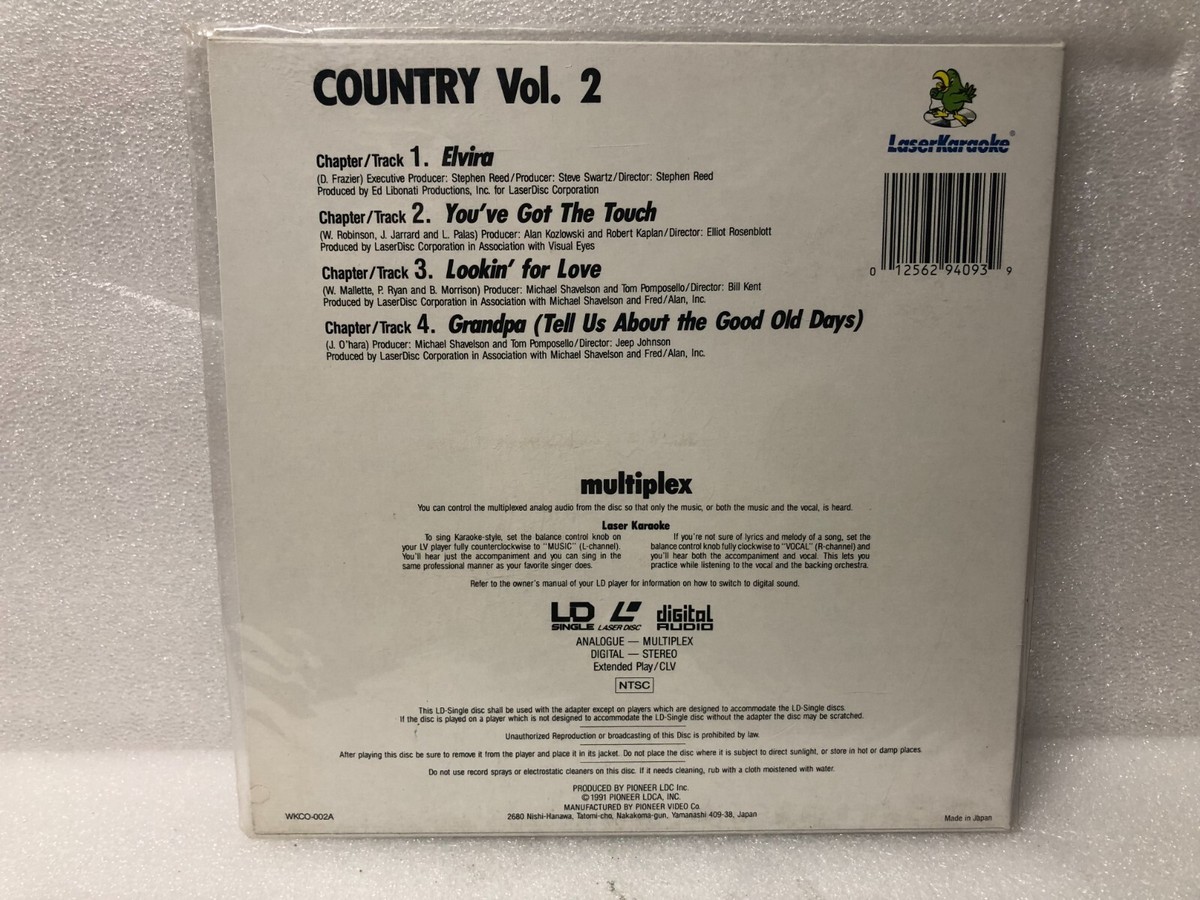 BRAND NEW SEALED Pionneer disc Laser karaoke country Vol.2 | eBay