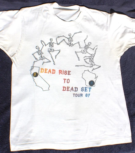 RARE Grateful Dead Concert T Shirt Dead Rise to 1980s vintage concert t-shirt, vintage, single stitch, B+ condition