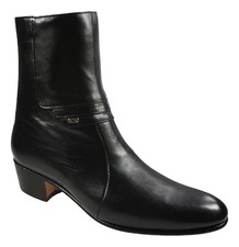 Botines de vestir para hombre El Besserro cuero genuino color negro botín de vestir