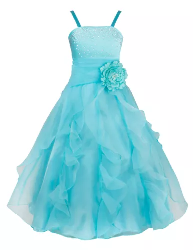 Flower Girl Dress Pageant Wedding Bridesmaid Formal Kids Party Princess Dresses - Picture 3 of 83