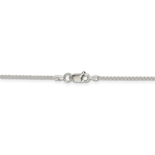 STERLING SILVER 1.5MM ROUND SPIGA WHEAT 22" CHAIN NECKLACE 22 INCH LENGTH - Picture 3 of 6