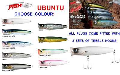 FISHUS UBUNTU SURFACE POPPER PLUG 13,5cm 44g MEERESANGELN KÖDER BARSCH HECHT WELS