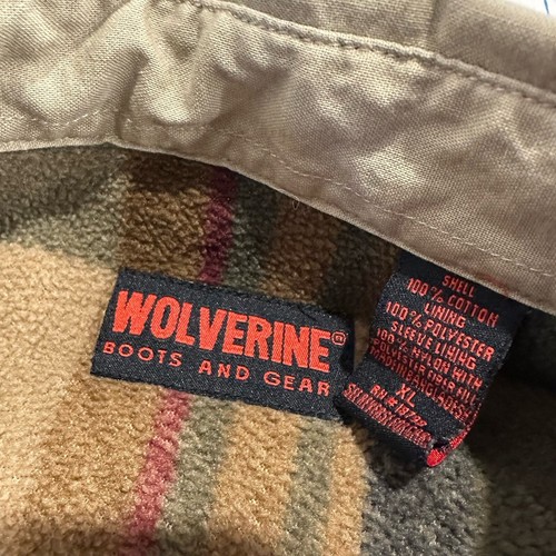 Wolverine Men's XL Blanket Lined Jacket Brown Chore Work Flannel Tan Pockets - Picture 9 of 20