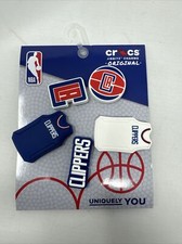 Lot Of 5 NBA Clippers Logo Jersey Crocs Charms Jibbitz; Basketball Los Angeles