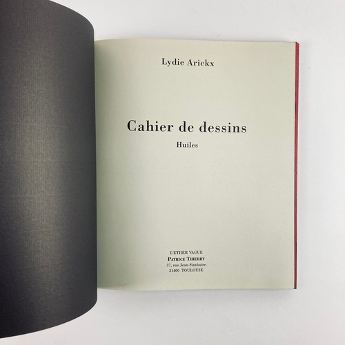 LYDIE ARICKX : CAHIER DE DESSINS, HUILES . L'ETHER VAGUE, PATRICE THIERRY, 1994 - Imagen 2 de 9