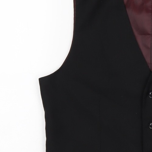 Topman Mens Black Polyester Jacket Suit Waistcoat Size 38 Regular - Picture 9 of 10