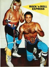 CWA CONTINENTAL WRESTLING ASSOCIATION MAGAZINE PINUP (1989) ROCK & ROLL EXPRESS