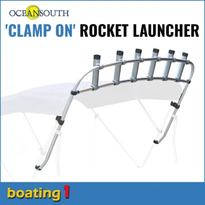 Clamp on Fishing Rod Holder/Rocket Launcher 6 Rod Holders - Max width 1.9m - image 1 of 4