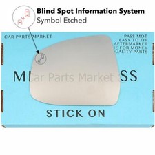 For Ford Focus 08-14 Left passenger side BLES BSM wing mirror glass