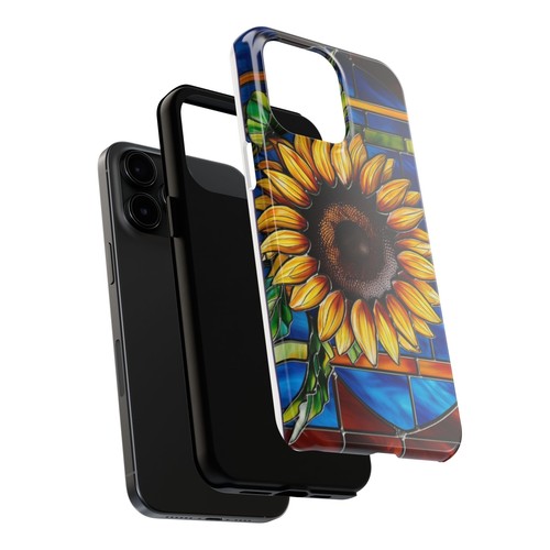 Handyhülle Sonnenblume, Floral Phone Cover, Buntglas-Stil - Bild 29 von 69