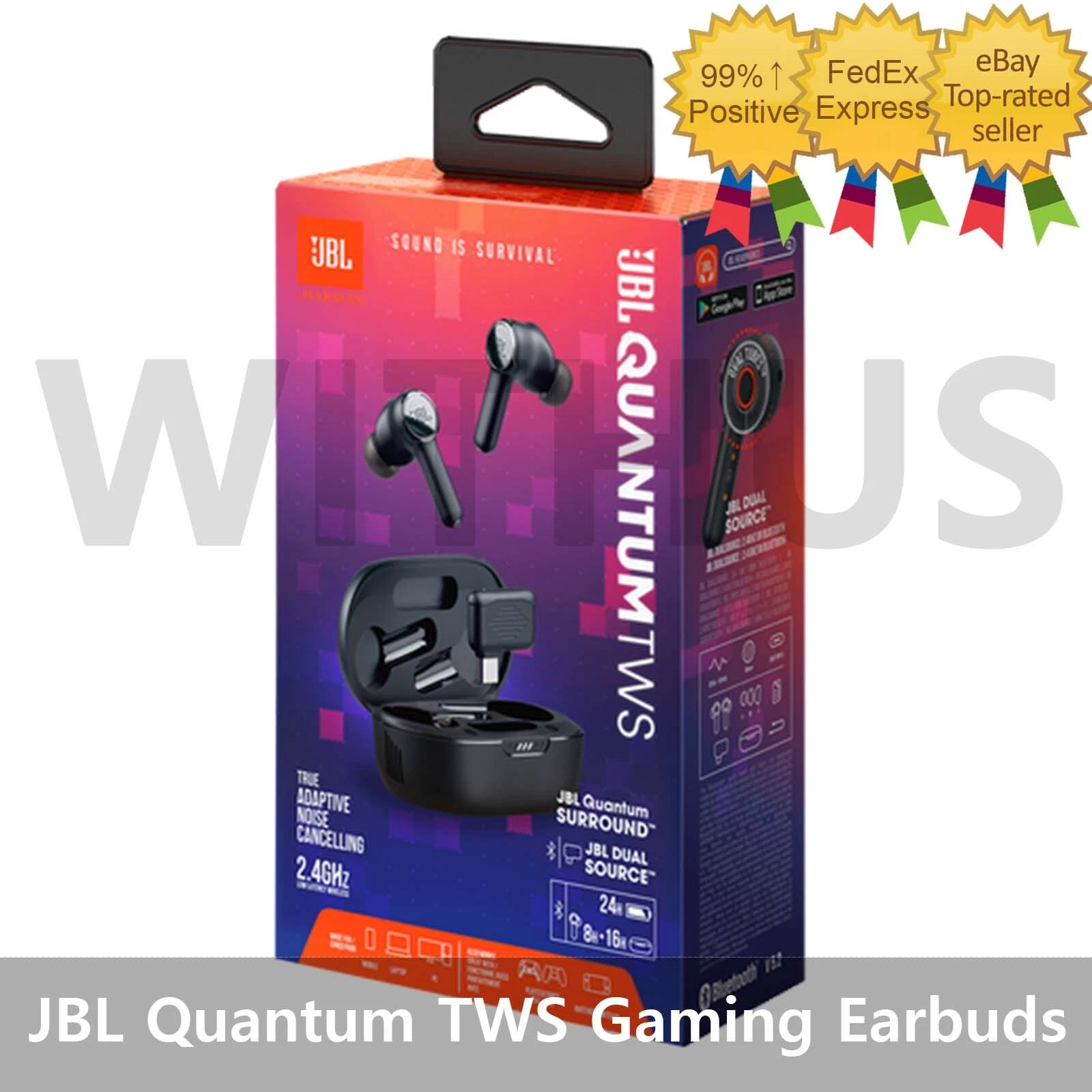 JBL Quantum TWS Wireless Gaming Noise Canceling Earphones