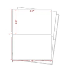 1000 Round Corner Shipping Labels Half Sheet 8.5x5.5 Address Self Adhesive Label