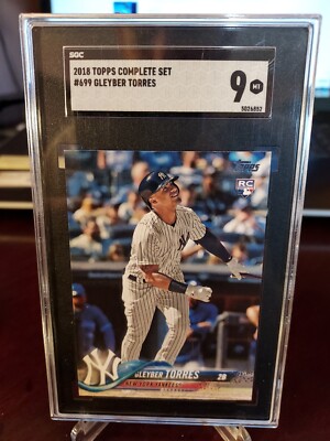 2018 Topps GLEYBER TORRES #699 SGC 9 MINT, Complete Set Variation ...