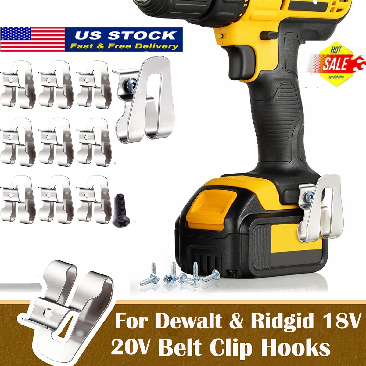 Dewalt cordless tool belt clip sales