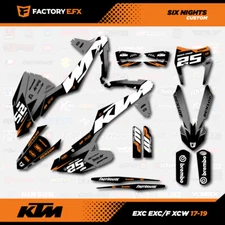 Gray & Orange Racing Graphics Kit fits KTM 17-19 EXC EXCF XCW 200 250 300 450