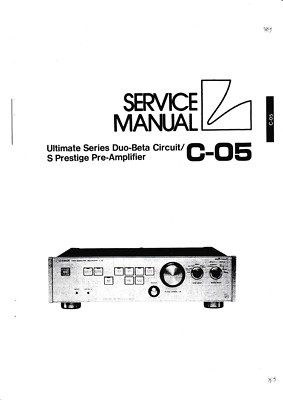Service manual for Luxman C-05