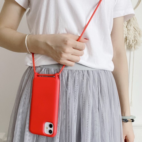 Slim Shoulder Neck Strap Soft TPU Case for iPhone 15 14 13 12 11 Pro Max XR 8 7 - Picture 12 of 13