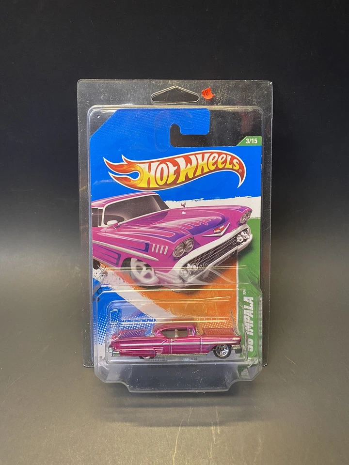 2010 Hot Wheels Treasure Hunt 1958 Chevy Impala Lowrider in Original Package - Image 4 of 4
