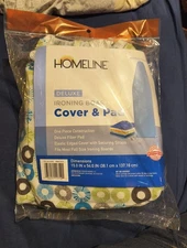 Homeline Deluxe Ironing Board Cover &Pad Teal And Brown