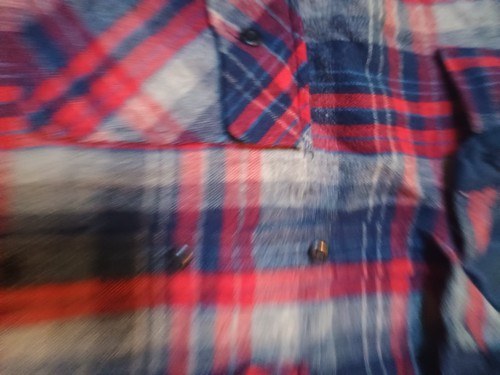 Vintage Fieldmaster Hemd Erwachsene Large rot blau Wolle Flanell 70er 80er Herren - Bild 3 von 6