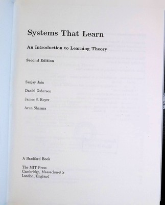 Systems That Learn: An Introduction to Learning Theory Learning, Development and