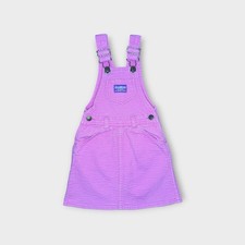 OshKosh B gosh Vintage Corduroy Pink Overall Jumper Dress