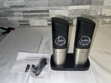 Improvements USB Gravity Spice Mill Set WORKS rechargeable